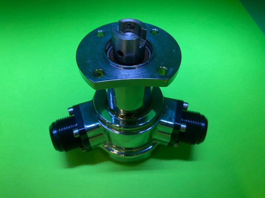 Argo billet chrome water pump with -12 or -16 fittings – AM1150 / AM1153