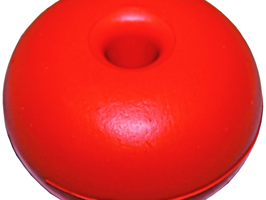 PVC Rope Float 75mm orange with 10mm centre hole