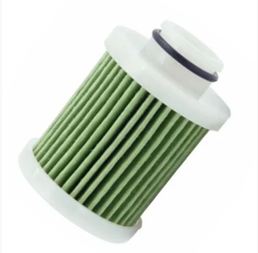 Suzuki 15412-92J00 outboard fuel filter element, green pleated OEM cartridge