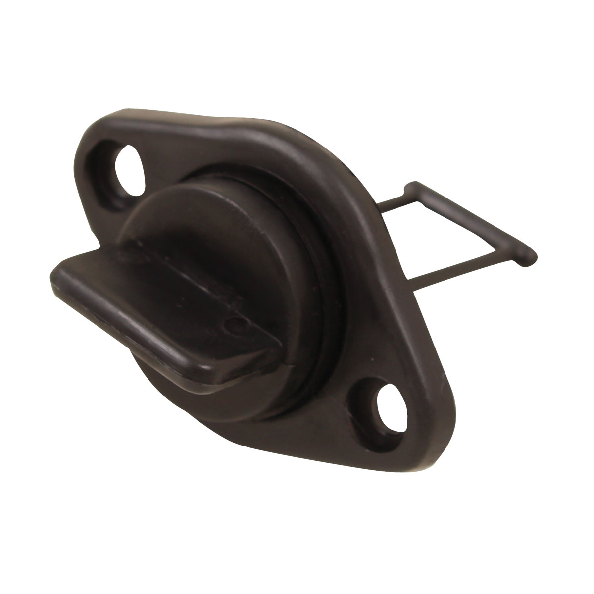 BLA plastic drain plug 25mm cut-out with retainer, black
