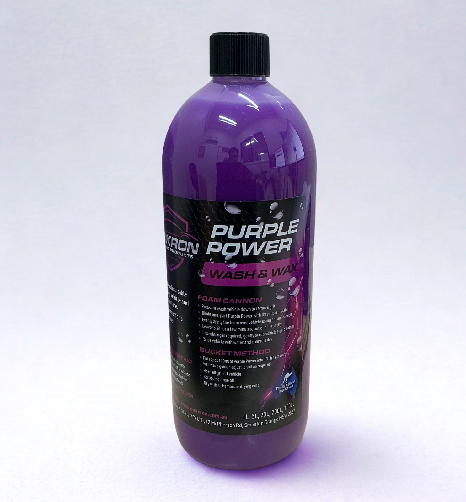 Omikron Purple Power Wash & Wax 1L bottle