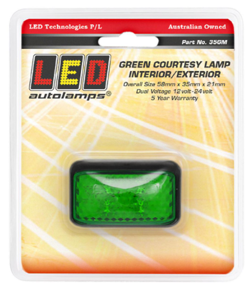 LED Autolamps 35GM Green Courtesy Lamp product image