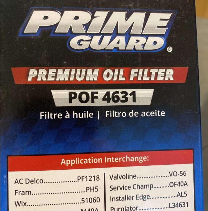 Prime Guard POF4631 Oil Filter