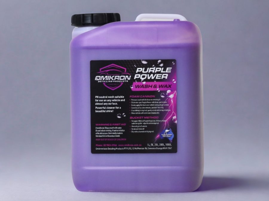 Omikron Purple Power Wash & Wax 5L bottle