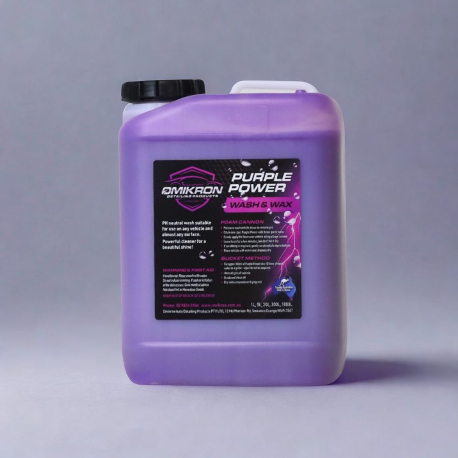 Omikron Purple Power Wash & Wax 5L bottle