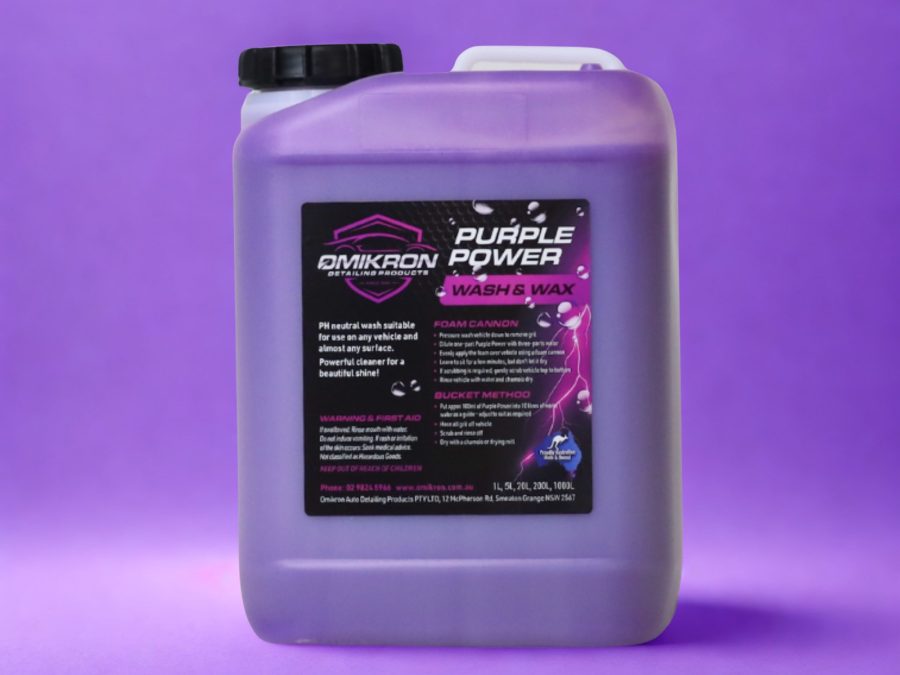 Omikron Purple Power Wash & Wax 5L bottle
