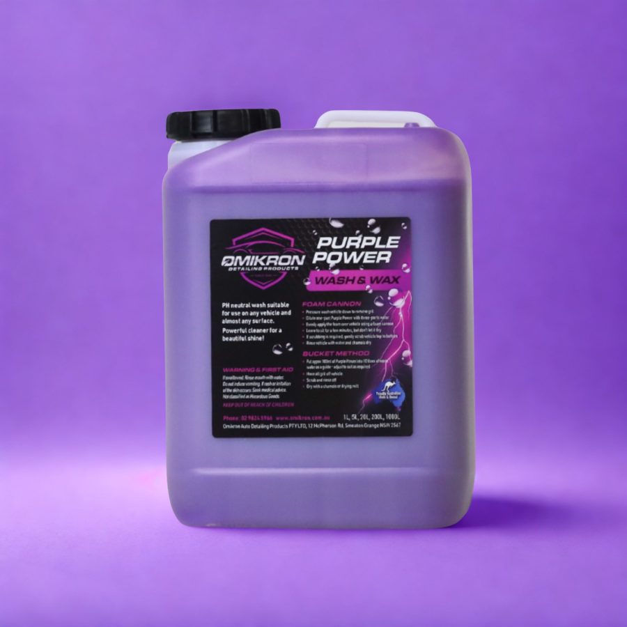 Omikron Purple Power Wash & Wax 5L bottle